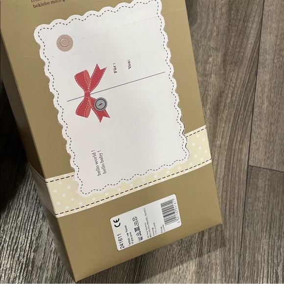 Brand New Steiff Hello Baby Leah Teddy Bear Grip Toy With Rattle Brown Bear - Picture 6 of 8